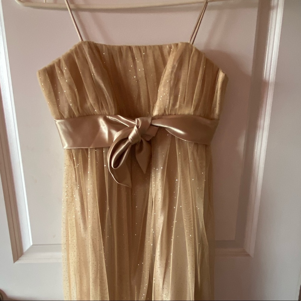 Gold Mini Glitter Dress